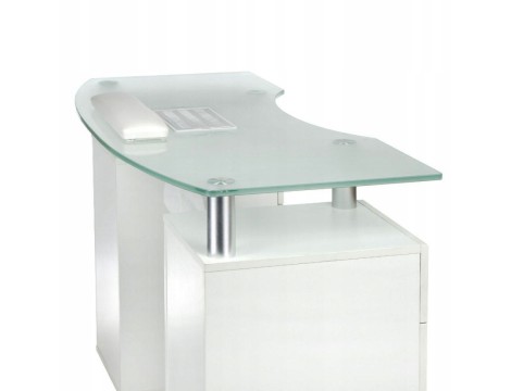 Fehér műkörmös asztal kozmetikai íróasztal - 4