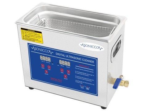 Ultrahangos fürdőkád tisztító 6,5l kozmetikai alkatrészmosó sterilizátor Sonicco ULTRA-031S - 5