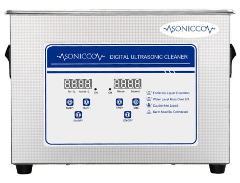Ultrahangos fürdőkád tisztító 4,5l kozmetikai alkatrészmosó sterilizátor Sonicco ULTRA-030S-C - 5