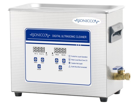 Ultrahangos fürdőkád tisztító 6,5l kozmetikai alkatrészmosó sterilizátor Sonicco ULTRA-031S-C - 4