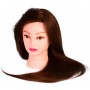 Ela gyakorló babafej 60 cm-es barna, természetes hajból + tartó állvány, gyakorló fej, modellező fej - 2
