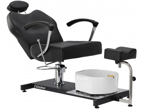 Marla kozmetikai szék pedikűrhöz fekete wellness szék lábmasszírozóval szalonba - 2