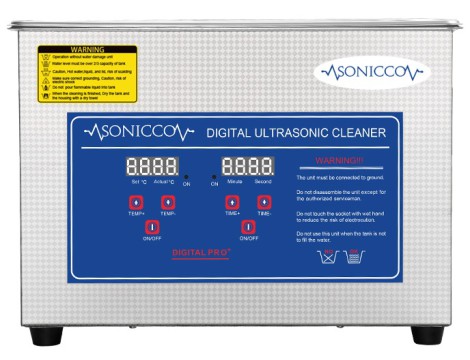 Ultrahangos fürdőkád tisztító 4,5l kozmetikai alkatrészmosó sterilizátor Sonicco ULTRA-030S - 5