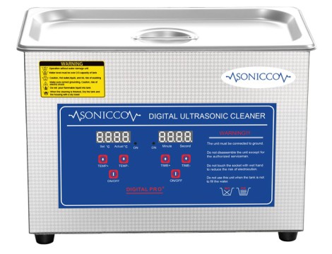 Ultrahangos fürdőkád tisztító 4,5l kozmetikai alkatrészmosó sterilizátor Sonicco ULTRA-030S - 6
