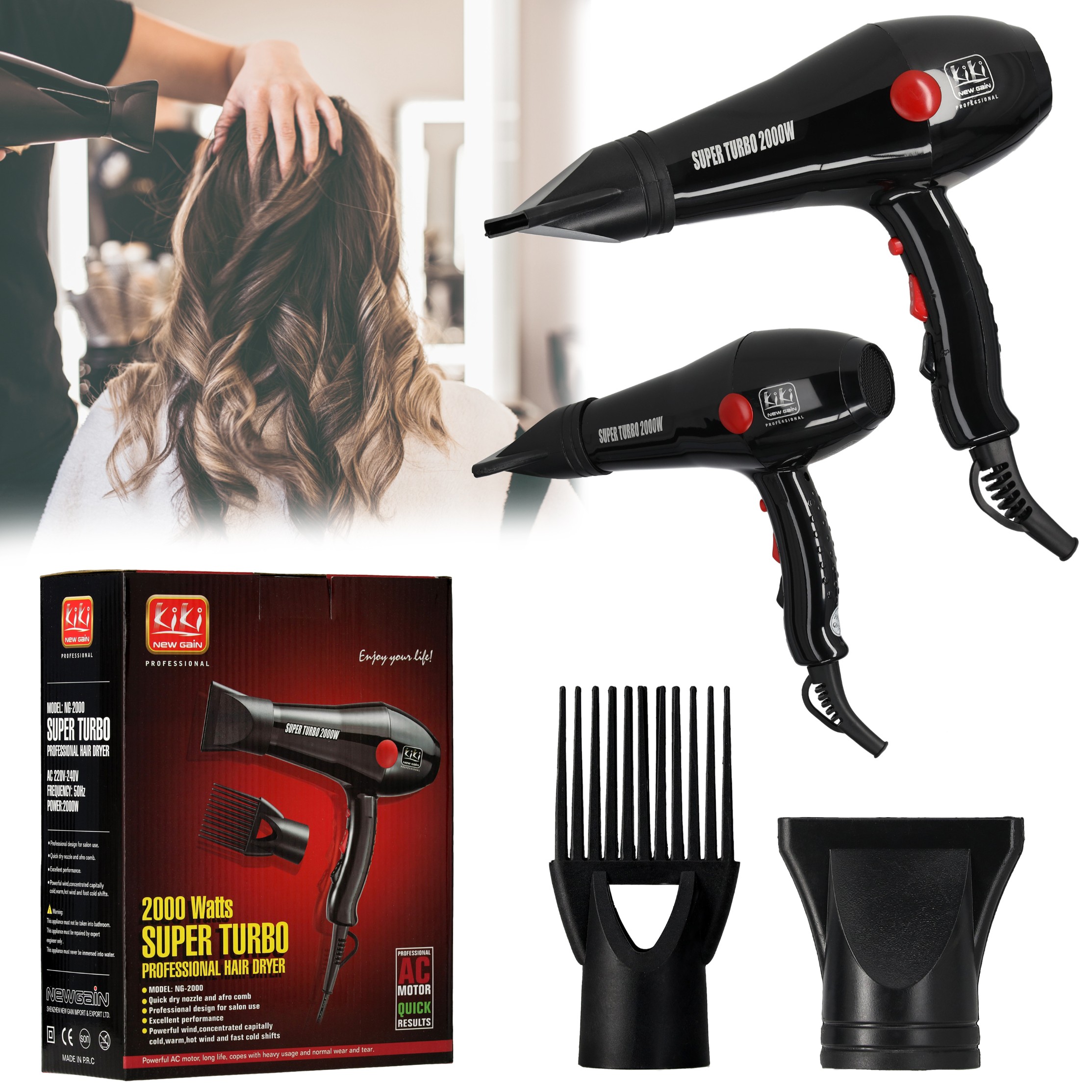 Állítható teljesítményű hajszárító - Enzo Hungary