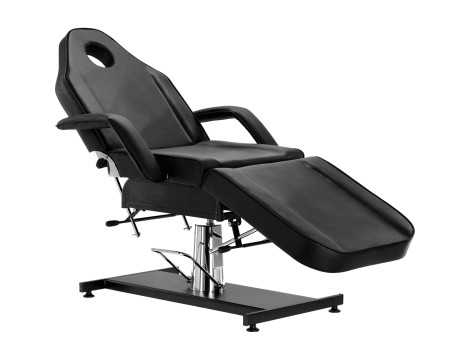 Hidraulikus kozmetikai szék, forgatható spa fekete fekvőhely - 5