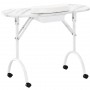 Összecsukható kozmetikai asztal manikűrhöz mobil fehér MT-017F-WHITE - 2