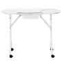 Összecsukható kozmetikai asztal manikűrhöz mobil fehér MT-017F-WHITE - 6
