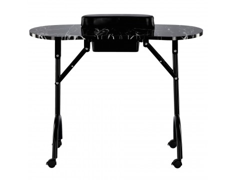 Összecsukható kozmetikai asztal manikűrhöz mobil fekete MT-017F-BLACK - 4