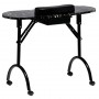 Összecsukható kozmetikai asztal manikűrhöz mobil fekete MT-017F-BLACK - 2