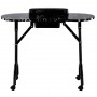 Összecsukható kozmetikai asztal manikűrhöz mobil fekete MT-017F-BLACK - 4