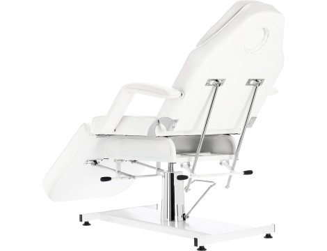 Forgatható spa hidraulikus kozmetikai szék fehér fekvőhely - 4