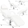 Forgatható spa hidraulikus kozmetikai szék fehér fekvőhely