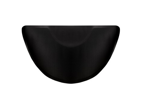Professzionális fodrászat és borbély szőnyeg, csúszásmentes, székek alá, félkör alakú, fekete. - 2