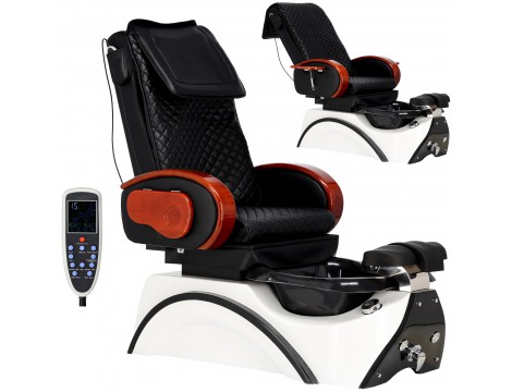 Elektromos kozmetikai szék masszázzsal lábpedikűrhöz a spa szalonokban fekete