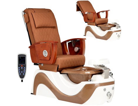 Elektromos kozmetikai szék masszázzsal lábpedikűrhöz a spa szalonokban barna