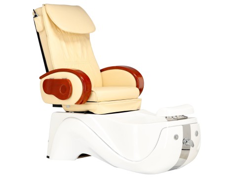 Elektromos kozmetikai szék masszázzsal lábpedikűrhöz a spa szalonokban krémszínű - 2