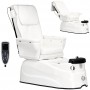 Elektromos kozmetikai szék masszázzsal lábpedikűrhöz a spa szalonokban fehér