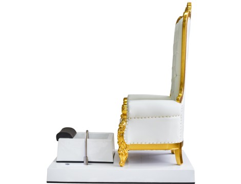 Klasszikus kozmetikai szék masszázzsal lábpedikűrhöz a spa szalonokban fehér - 3