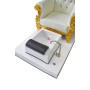 Klasszikus kozmetikai szék masszázzsal lábpedikűrhöz a spa szalonokban fehér - 4