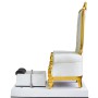Klasszikus kozmetikai szék masszázzsal lábpedikűrhöz a spa szalonokban fehér - 3