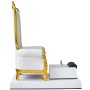 Klasszikus kozmetikai szék masszázzsal lábpedikűrhöz a spa szalonokban fehér - 2