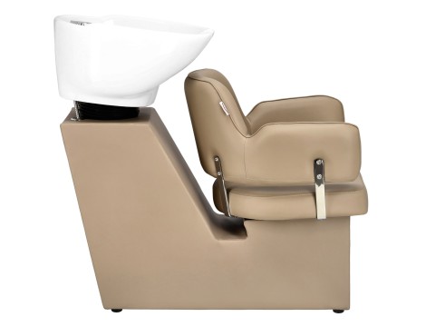 Fodrász mosdó és 2 x fodrász szék hidraulikus forgó lábzsámoly fodrászathoz szalon mosógép mozgatható tál kerámia keverő csaptelep kézi csaptelep - 9