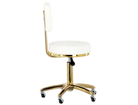 Kozmetikai székes frizőr szék fehér forgó szalonba - 3