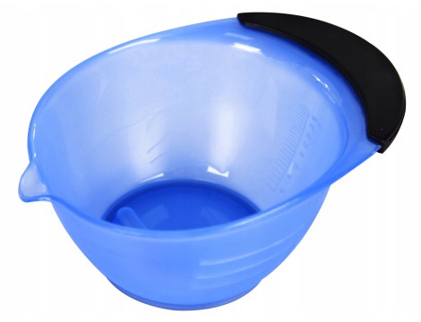 Prémium fodrász festékkeverő tál talppal - kék