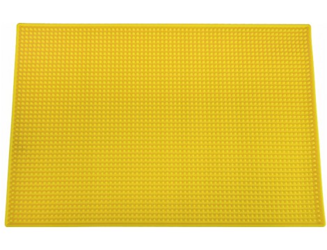 Csúszásmentes sárga gumi borbély szőnyeg