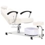 Marla kozmetikai szék pedikűrhöz fehér dönthető wellness kozmetikai szék lábmasszírozóval szalonba - 5