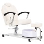 Marla kozmetikai szék pedikűrhöz fehér dönthető wellness kozmetikai szék lábmasszírozóval szalonba - 2