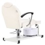 Marla kozmetikai szék pedikűrhöz fehér dönthető wellness kozmetikai szék lábmasszírozóval szalonba - 3