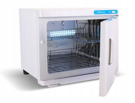 Törölközőmelegítő 23L 230A UV sterilizátor C típusú ajtó fertőtlenítéssel fodrászat fodrászat fodrászat masszázs spa - 2