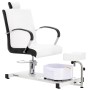 Louis kozmetikai szék pedikűrhöz fekete-fehér  wellness szék lábmasszírozóval szalonba - 2