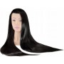 Alícia gyakorló babafej vállakkal fekete 80 cm-es szintetikus hajból + asztali tartó állvány,   gyakorló fej, modellező fej - 3